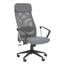 Brent Fabric Home Office Chair In Grey Mesh - UK