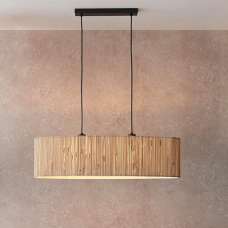 Brooks 2 Lights Linear Ceiling Pendant Light In Natural - UK