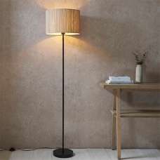 Brooks Seagrass Drum Shade Floor Lamp In Natural - UK