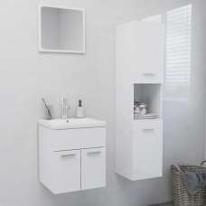 Brooks Wooden Bathroom Furniture Set In White - UK