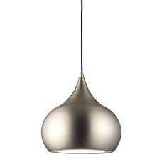Brosnan Pendant Light In Matt Nickel And White - UK