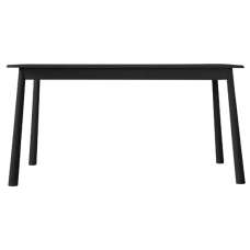 Burbank Rectangular Wooden Dining Table In Black - UK
