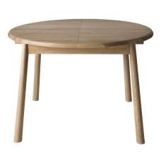 Burbank Round Extending Oak Wood Dining Table In Oak - UK