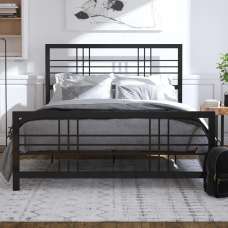 Burma Metal King Size Bed In Black - UK