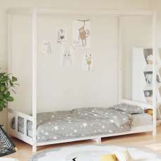 Burwell 90x200cm Wooden Children Bed In White - UK