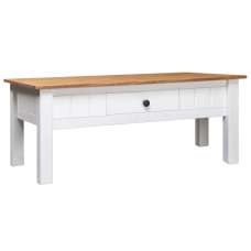 Bury Wooden Coffee Table With 1 Drawer In White And Brown - UK