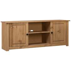 Bury Wooden TV Stand With 2 Doors In Brown - UK