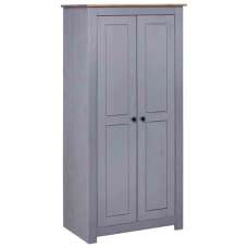 Bury Wooden Wardrobe With 2 Doors In Grey And Brown - UK