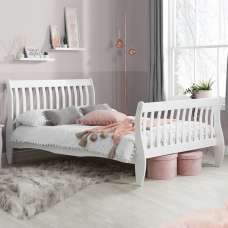 Bushnell Wooden Small Double Bed In White - UK