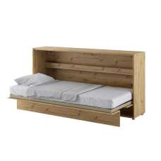 Cadillac Horizontal Wall Wooden Single Bed In Artisan Oak - UK