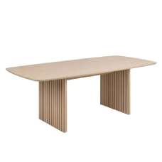 Cadott Wooden Dining Table Rectangular In White Oak - UK