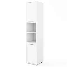 Cadott Wooden Storage Cabinet Tall With 2 Doors In Matt White - UK