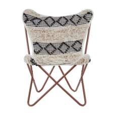 Cafenos Cotton Fabric Butterfly Bedroom Chair In Multicolor - UK