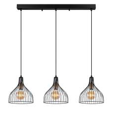 Cafu 3 Light Metal Ceiling Pendant Light in Black and Antique - UK