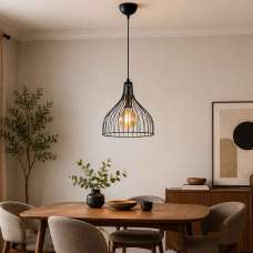 Cafu Metal Ceiling Pendant Light in Black and Antique - UK