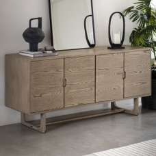 Cairo Wooden Sideboard With 4 Doors In Smoked Oak - UK