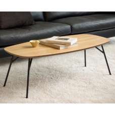 Caldwell Wooden Rectangular Coffee Table In Oak - UK