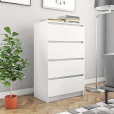 Calgary Wooden Chest Of 4 Drawers In White - UK