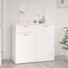 Calhoun Wooden Sideboard With 2 Doors 1 Drawer In White - UK