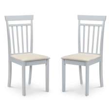 Calista Grey Wooden Dining Chairs in Pair - UK