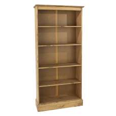 Calixto Wooden Bookcase With 5 Shelves In Oak - UK