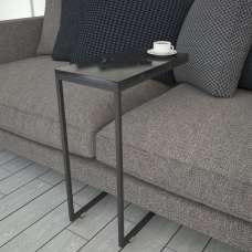 Callen Black Marble Effect Top Side Table with Metal Frame - UK