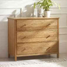 Calliope Wooden Chest Of 3 Drawers In Oak - UK