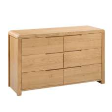 Camber Wooden Chest Of 6 Drawers In Waxed Oak - UK