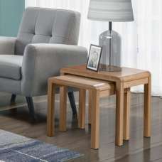 Camber Wooden Nest Of 2 Tables In Waxed Oak - UK