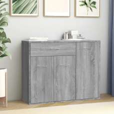 Camino Wooden Sideboard With 3 Doors 1 Drawer In Grey Sonoma - UK