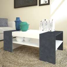 Campbell High Gloss Coffee Table In White And Report - UK