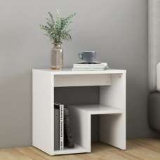 Canaan Wooden Bedside Cabinet In White - UK