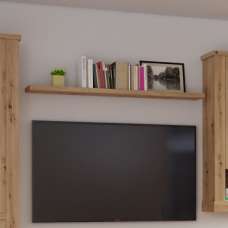 Caneadea Wooden Small Wall Shelf In Artisan Oak - UK