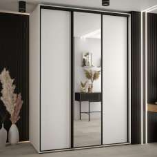 Canon Small Wooden Wardrobe With 3 Sliding Doors In White - UK