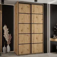 Canon Wooden Wardrobe With 2 Sliding Doors In Artisan Oak - UK