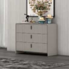Canton Wooden Chest Of 3 Drawers In Flannel Grey - UK