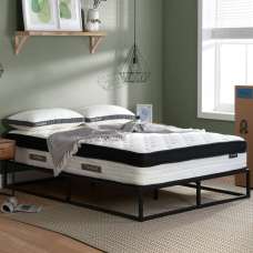 Cardiff Fabric Super King Size Mattress In White - UK