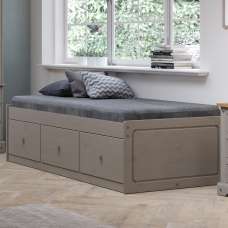 Caribou Wooden Cabin Bed With 3 Drawers In Grey Oak - UK