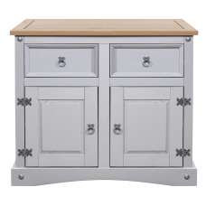 Carlen Wooden Sideboard With 2 Doors 2 Drawers In Grey Oak - UK