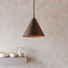 Carlisle Metal Pendant Ceiling Light In Antique Bronze - UK