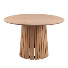 Carlisle Wooden Round Dining Table in Oak - UK