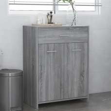 Carlton Wooden Bathroom Cabinet With 2 Doors In Grey Sonoma Oak - UK