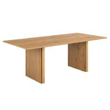 Carlton Wooden Rectangular Dining Table In Matt Oak - UK