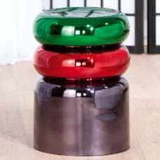 Carnation Iron Side Table In Multicolour - UK