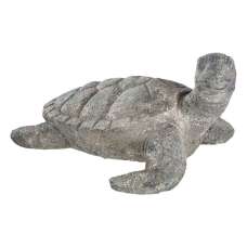 Carnation Magnesia Turtle Sculpture In Grey - UK