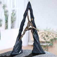 Carnation Poly Climber Person Sculpture In Bronze And Grey - UK