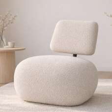 Carnation Polyester Bedroom Chair In Beige - UK