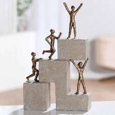 Carnation Synthetic Resin 4 Person Success Climb Sculpture In Cream - UK