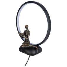 Carnation Synthetic Resin Reading Book Table Lamp In Black And Bronze - UK