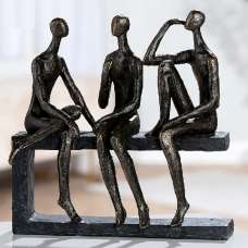 Carnation Synthetic Resin Conversation Sculpture In Antique - UK